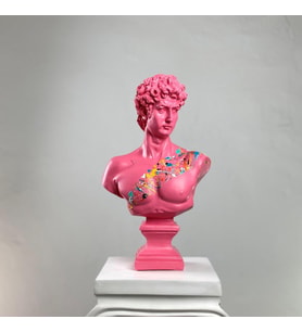 David 'Pink Candy' Dekoratif Heykel, Pop Art Roma Yunan Heykelleri