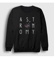 Presmono Unisex Siyah Uzay Bilim Astronomi Astronomy Sweatshirt 478061tt