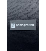 Çamaşırhane Mat Antrasit Uv Baskılı Pleksi Özelleştirilebilir Kapı İsimliği Yönlendirme Levhası