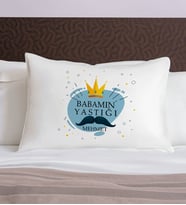 BK Gift Kişiye Özel Baba Temalı Pamuklu Yastık Kılıfı-4 50x70cm, Babaya Hediye, Babalar Günü Hediyeleri