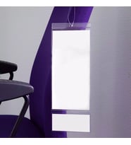 2 Gözlü Fiyat ve Etiket Cebi, Üstten Delikli Şeffaf Yumuşak Plastik Cep 85x295 mm - 100 Adet