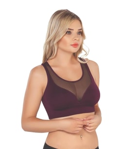 BORDO MI Emay 4028 Seamless Tül Toparlayıcı Büstiyer