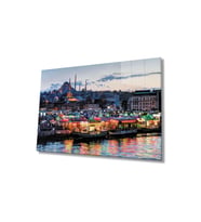 Miyrem Glasses Collection -A1^#  Istanbul Manzara 4mm Dayanıklı Cam Tablo Temperli Cam (Çok Renkli)