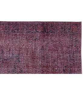 Bordo Kırmızı Eskitme Halı Modern Soyut Desenli El Dokuma Salon Yatak Odası Halısı