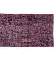 Bordo Kırmızı Eskitme Halı Modern Soyut Desenli El Dokuma Salon Yatak Odası Halısı