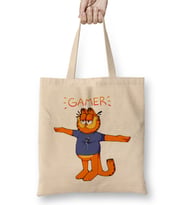 Gamer Garfield Crazy Frog T Pose 01 Bez Çanta Uzun Saplı