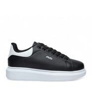 VOLİS Siyah-Beyaz Kalın Taban Günlük Bağcıklı Erkek Sneaker Ayakkabı (36-45)
