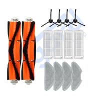 Xiaomi Mop 2 Pro (MJST1SHW) -Mop 2 Lite Uyumlu 2 Ana Fırça 4 Yan Fırça 4 Filtre 4 Mop PKT-iasgf0000380