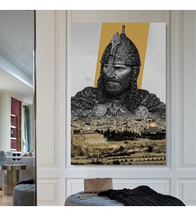 KUDÜSÜN FATİHİ SELAHADDİN EYYUBİ KANVAS TABLO EV DUVAR SALON SANAT DEKARASYON SÜSÜ