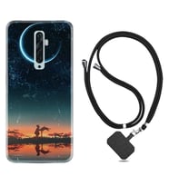 Oppo Reno 2Z 4 Lite 4 Pro 5 6 7 A31 Kılıf Boyun Askılı Silikon Ay ve Kız 1720