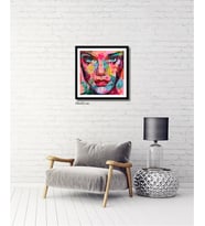 Çerçeveli Doku Efektli Tablo 50x50 cm