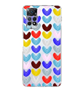 PrintiFy Xiaomi Redmi Note 11S ile Uyumlu Water Color 1  Kamera Korumalı Şeffaf  Kılıf