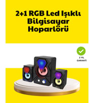 2.1 Usb Bağlantılı Oyun Hoparlörü Renkli Led Işıklı