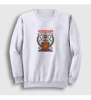 Presmono Unisex Beyaz Water Is Life Çiçek Sweatshirt 289479tt (Beyaz)
