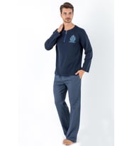 DoReMi Prussian Blue Erkek Pijama Takımı (Lacivert)