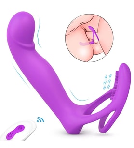 Lorna Rct Şarjlı Kablosuz Kumandalı Çift Penetrasyon Testis ve Penis Yüzüğü Klitoris Uyarıcı Vibratör