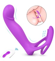 Lorna Rct Şarjlı Kablosuz Kumandalı Çift Penetrasyon Testis ve Penis Yüzüğü Klitoris Uyarıcı Vibratör
