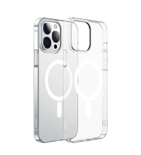 Baseus Crystal iPhone 13 Pro Magsafe Silikon Kılıf + Tempered Ekran Koruyucu Set-(5775) — Renk: Şeffaf 2