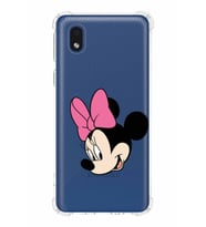 Samsung Galaxy A01 Core  Köşe Korumalı Antişok Kapak Minnie Mouse Tasarımlı Şeffaf  Kılıf