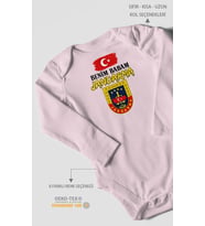 Benim Babam Jandarma Uzun Kollu Bebek Body %100 Pamuk