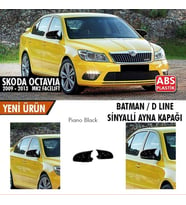 Skoda Octavia Uyumlu Mk2 A5 Facelift 2009-2013 Batman Yarasa Ayna Kapağı