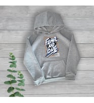 Fear No One Baskılı Unisex Oversize Gri Sweatshirt