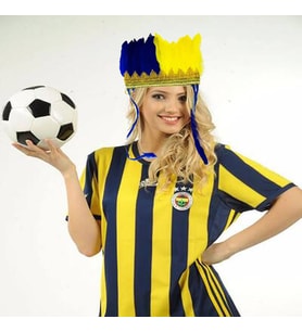 Sarı Lacivert Taraftar Tüylü Bandı