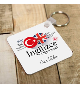 Kişiye Özel İngilizce Öğretmenine Özel Hediyelik Anahtarlık