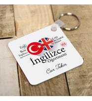 Kişiye Özel İngilizce Öğretmenine Özel Hediyelik Anahtarlık