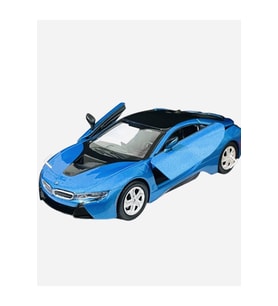  I8 Coupe - 1/24 7inch Mavi Lisanslı Metal Model Araba Koleksiyon