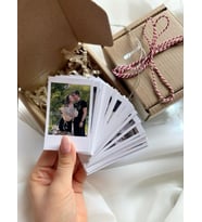 Kişiye Özel Işıklı Ahşap/Kraft Kutulu Polaroid Fotoğraf Seti ve Anı Hatıra Kutusu