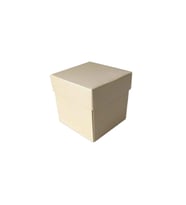 Komple Karton Kutu Düz Renk 6X6X6 CM (25 Adet)  Krem