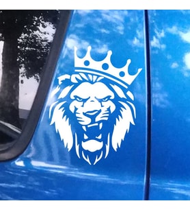 Aslan Araba Sticker Etiket Yapıştırması 19CM md3