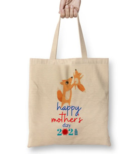 Happy Mothers Day 2021 Bez Çanta Uzun Saplı