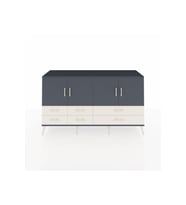 Kronos Konsol 6 Raflı 6 Çekmeceli 4 Kapaklı 176x59x99 Antrasit-Antrasit/Aytaşı