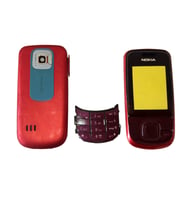 Nokia 3600s Kapak Nokia 3600 Slide uyumlu Kırmızı Renk Ön Kapak Arka Kapak Tuş Takımı