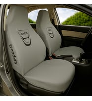 Dacia Uyumlu Penye Kumaş Oto Koltuk Kılıfı Takımı - Ön Arka Servis Kullanımı (Gri)