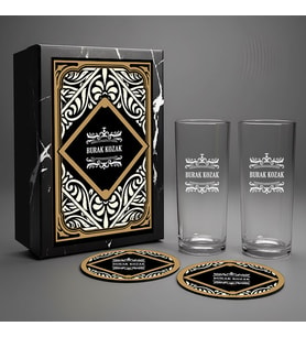 Lüks İkili Rakı Bardağı Seti – Premium Kutuda – Şık Tasarım – Babaya Hediye
