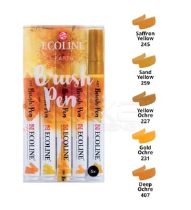Talens Ecoline Brush Pen 5li Set Toprak Tonlar