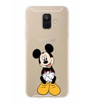 Samsung Galaxy A6 (2018)  Kapak Mickey Mouse Tasarımlı Şeffaf Silikon Kılıf