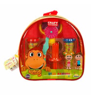 Crafy Kukuli Sırt Çantalı Oyun Hamuru Seti 200 g 18 Parça 24669 Turuncu Çanta
