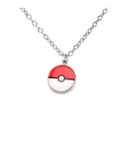 Pokemon Figürlü Kolye 60 cm Zincirli  Anime Oyun Temalı Unisex Takı (Gümüş)