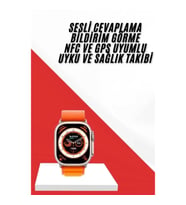 Mey İthalat® Akıllı Saat GPS Özelliği Bildirim Görme Adımsayar Sesli Görüşme Yapabilen