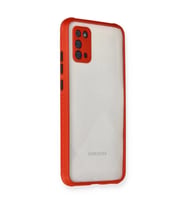 Galaxy A02s Kılıf Miami Şeffaf  - Kırmızı