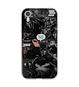 Iphone XR Uyumlu Batman Aesthetic Tasarımlı Şeffaf Telefon Kılıfı