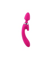 Çift Taraflı Klitoris ve G-Spot Uyarıcı Wand Massager Dildo Vibratör - Pembe