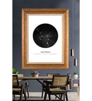 Altın Varaklı  Çerçeveli Paspartulu Tablo ndd820 (Gold)