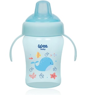 Baby Colorful Akıtmaz Kulplu Antikolik Bardak 240 ml - MAVİ