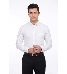 Erkek Klasik Uzun Kol Tek Cepli % 100 Pamuk Gömlek BGL-ST05481