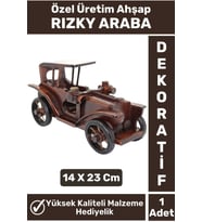 Premium Seri Yüksek Kaliteli Dekoratif Hediyelik Biblo Süs Araba Ahşap RIZKY ARABA